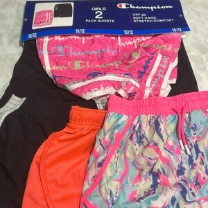 Girls 12 pair BUNDLE athletic shorts 10/12/14, 3 worn 2 never worn
